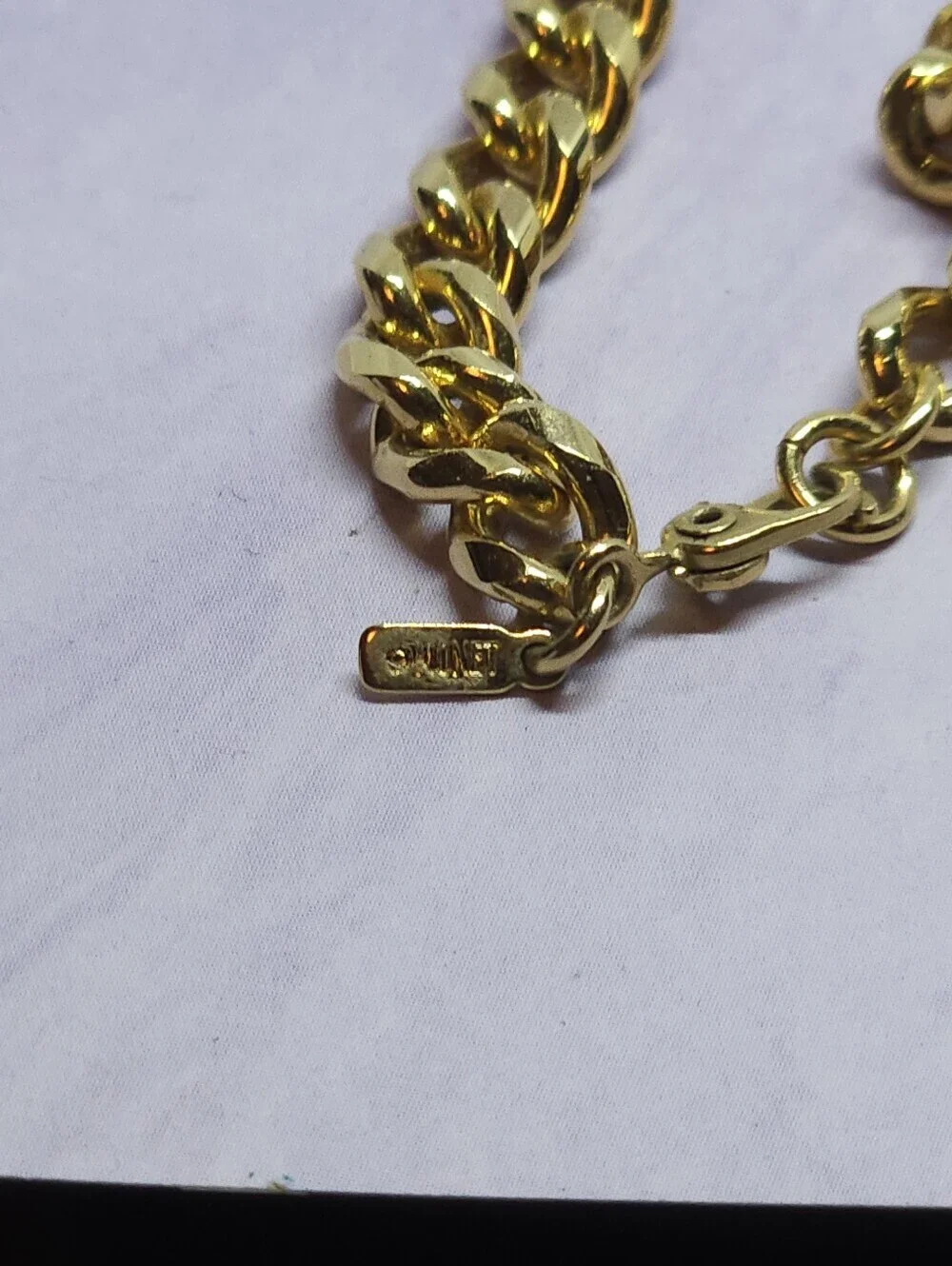 Vintage Monet 70s Red Enamel &Gold Tone Choker Necklace